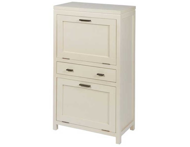 Mueble Zapatero Blanco Estrecho 2 Puertas Cajón Original House