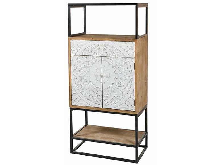 Estantería Oriental Madera Puertas Mandala - Original House