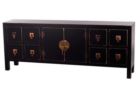 mueble-television-oriental-negro