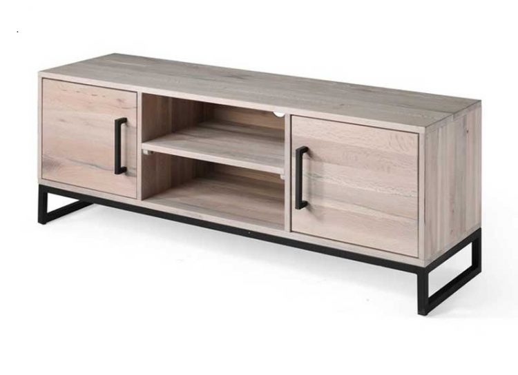 mueble-television-rustico-industrial-madera-clara-metal