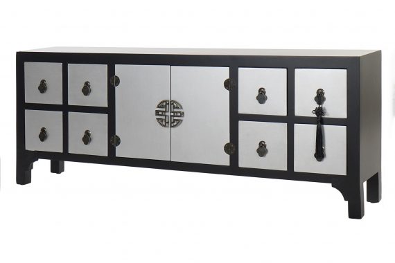 mueble-television-oriental-negro-plata