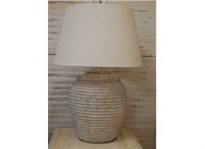 lampara-sobremesa-grande-terracota-blanca-envejecida-rayas