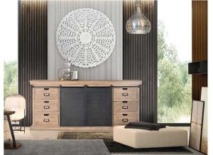 aparador-industrial-madera-natural-puertas-correderas-metal-comedor