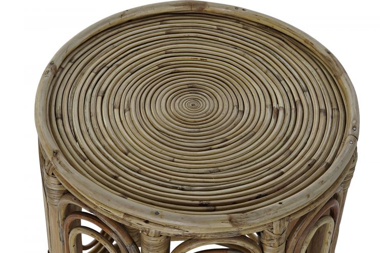 mesa-auxiliar-pequeña-redonda-bambu-rattan-detalle