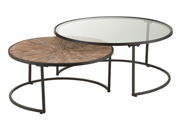 mesas-centro-nido-redondas-madera-cristal