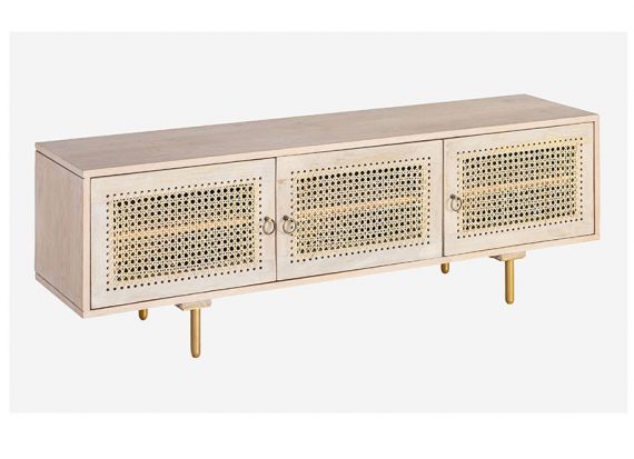 mueble-television-puertas-rejilla-patas-altas