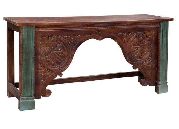 consola-arabe-grande-madera-marron-azul