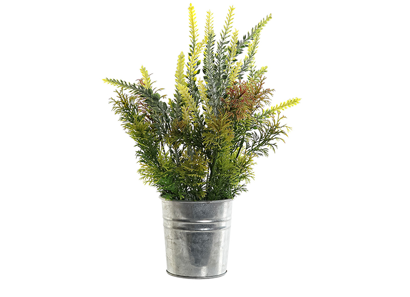 Planta Artificial Verde Maceta Metal