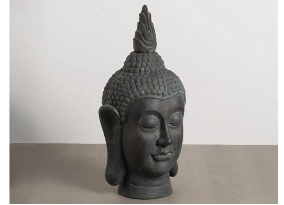 cabeza-buda-grande-gris-oscuro
