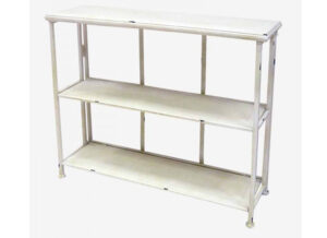 consola-recibidor-estantes-metal-blanca