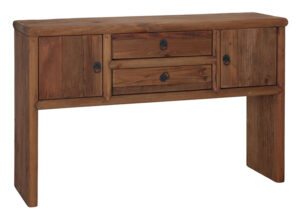 consola-rustica-pino-reciclado-puertas-cajones