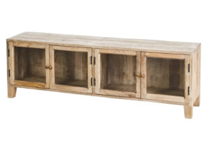 mueble-television-madera-natural-blanco-puertas-cristal