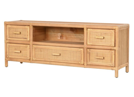 mueble-televisión-rustico-tropical-rattan