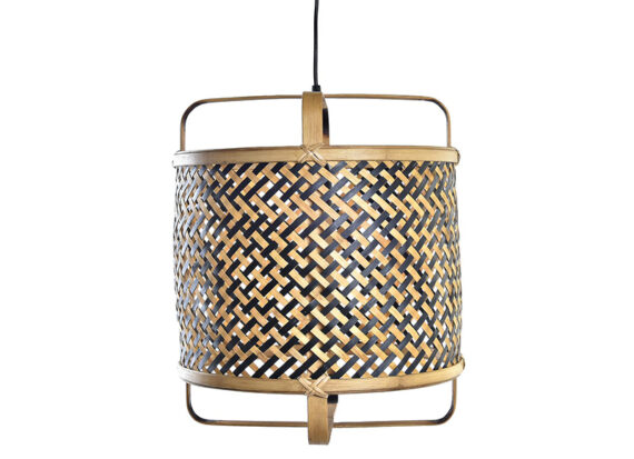 lampara-techo-bambu-natural-negro