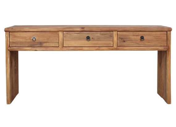 consola-rustica-pino-reciclado-cajones