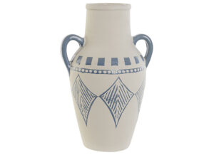 jarron-ceramica-asas-blanco-azul