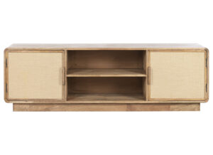 mueble-television-madera-natural-puertas-yute