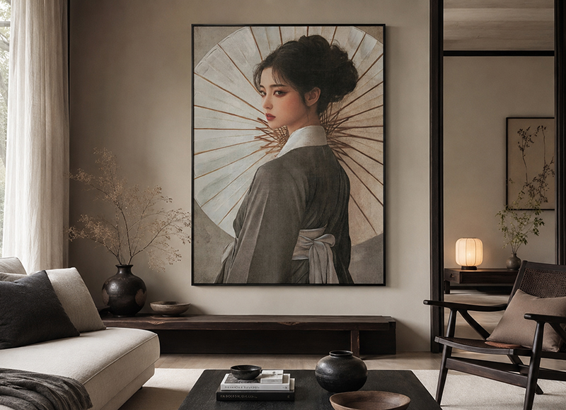 cuadro-chica-oriental-salon