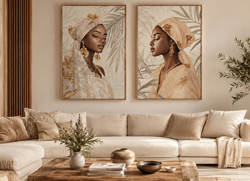cuadro-mujer-africana-salon