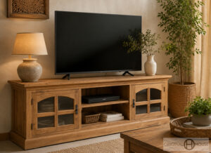 mueble-television-rustico-puertas-cristal-salon