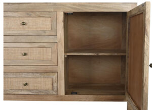aparador-rustico-madera-ratan-puerta